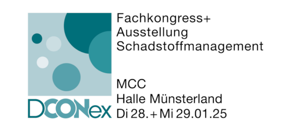 DCONex Banner mit Information zu dem Messestand der materia services GmbH